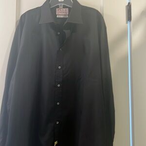 Men’s black PINK dress shirt. 100 cotton barely worn. Big and tall. 18 1/2. 36